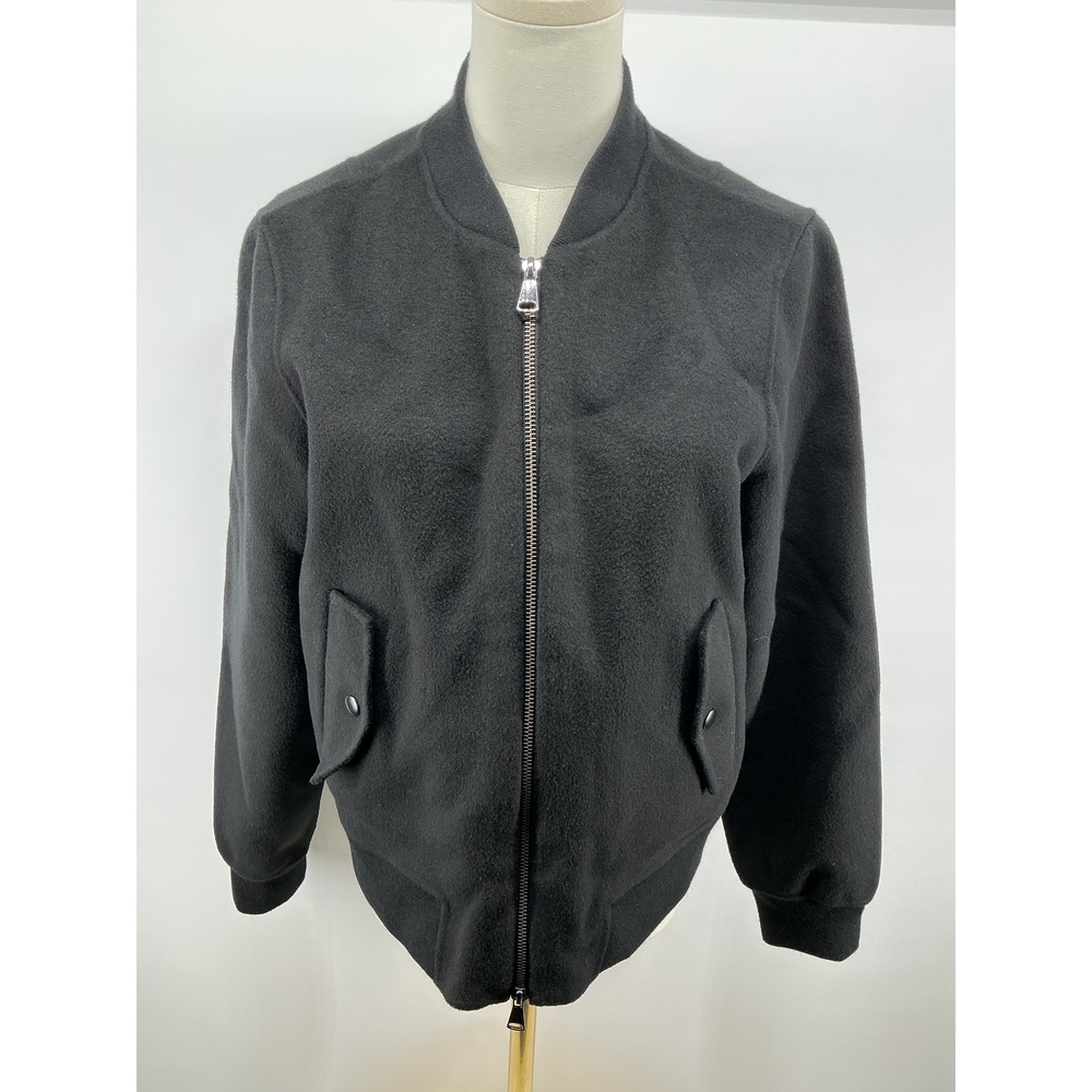 Double-Faced Merino Wool Bomber Jacket